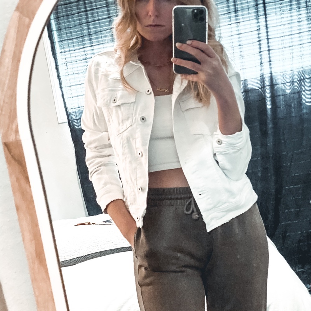 H&M White Denim Jacket